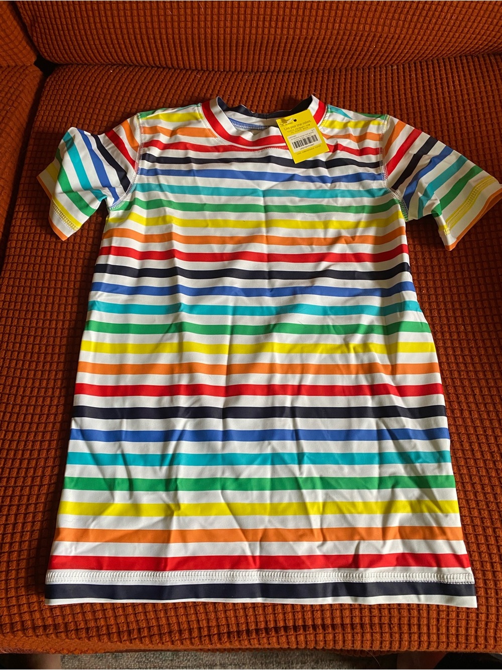 Primary short sleeved kids rash guard/ swim shirt